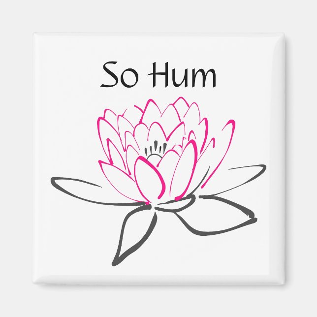 Imán So Hum Pink Black Lotus Magnet (Frente)