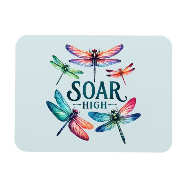 Imán Soar alto - Dragonfly artístico (Horizontal)