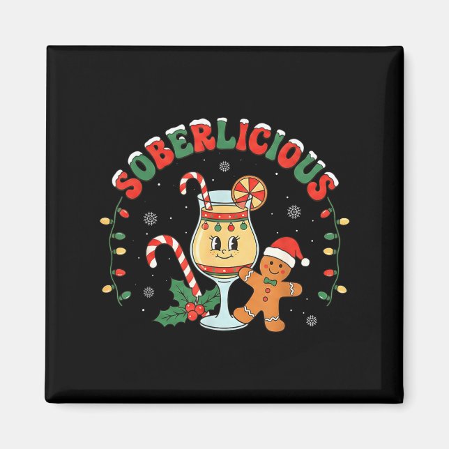 Imán Soberlicious Sobrio Divertido Sobriedad Recuperaci (Frente)