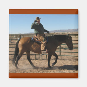 Imán Sobre el vaquero y el caballo - humor occidental