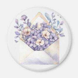 Imán Sobre floral acuático - Cubierto