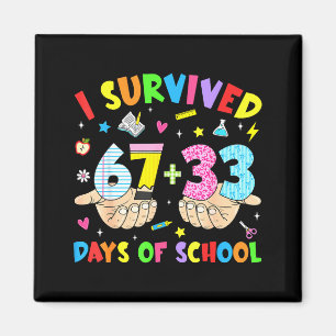 Imán Sobreviví 100 Días De Escuela 67 Divertido 6 7 Mem