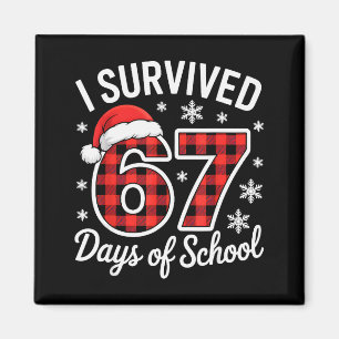 Imán Sobreviví 67 Días De Escuela Divertida Navidad Xma