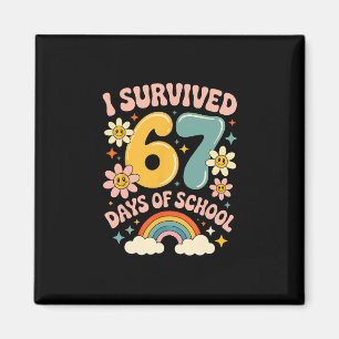 Imán Sobreviví 67 Días De Escuela Gen Alpha Slang Retro