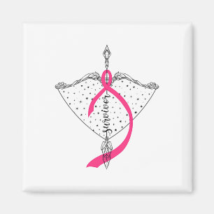 Imán Sobreviviente Bow Arrow Warrior Hope Pink Ribbon B
