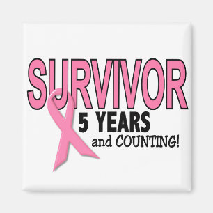Imán SOBREVIVIENTE DE CÁNCER DE MAMA 5 Años Y Cuenta
