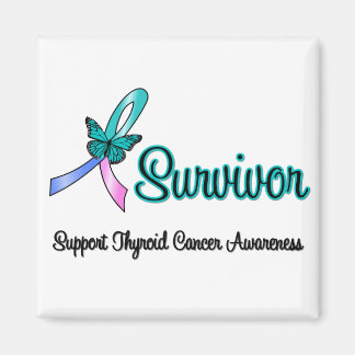 Imán Sobreviviente de cáncer tiroideo Mariposa Cinta