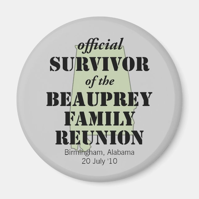 Imán Sobreviviente de la Reunión Familiar de Alabama (v (Frente)