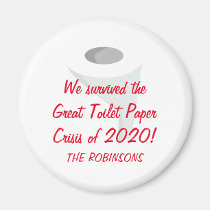 Imán ¡Sobrevivimos al 2020! Nombre de familia de cuare