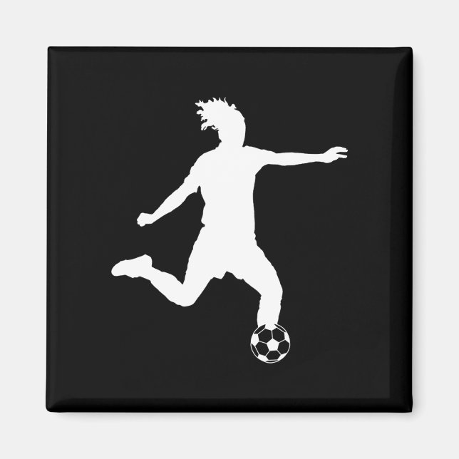 Imán Soccer Silhouette Magnet Black (Frente)
