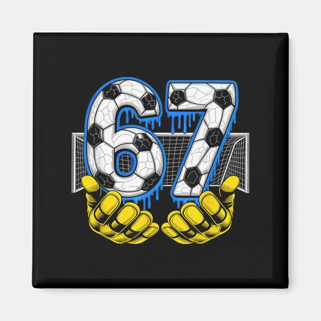 Imán Soccer Six Seven 67 Funny Gen Alpha Meme  (Frente)