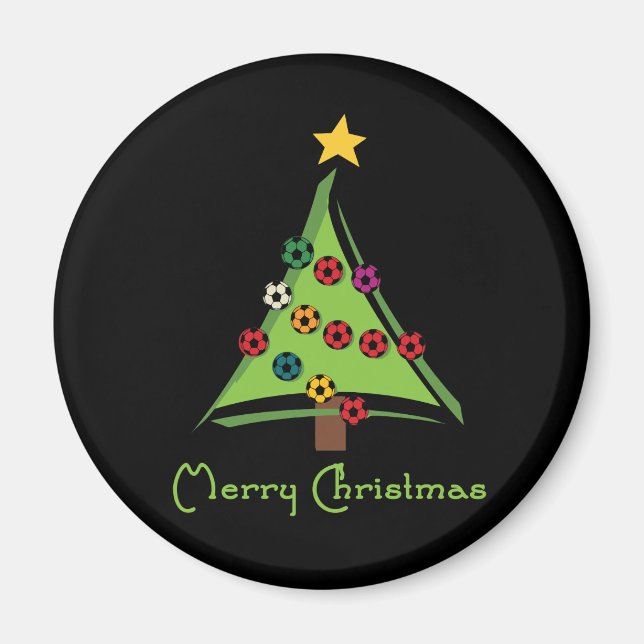 Imán SoccerChickChristmasTree (Frente)