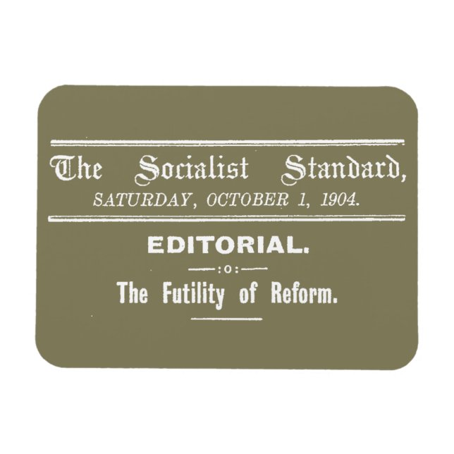 Imán Socialist Standard 1904 Octubre Editorial beige (Horizontal)