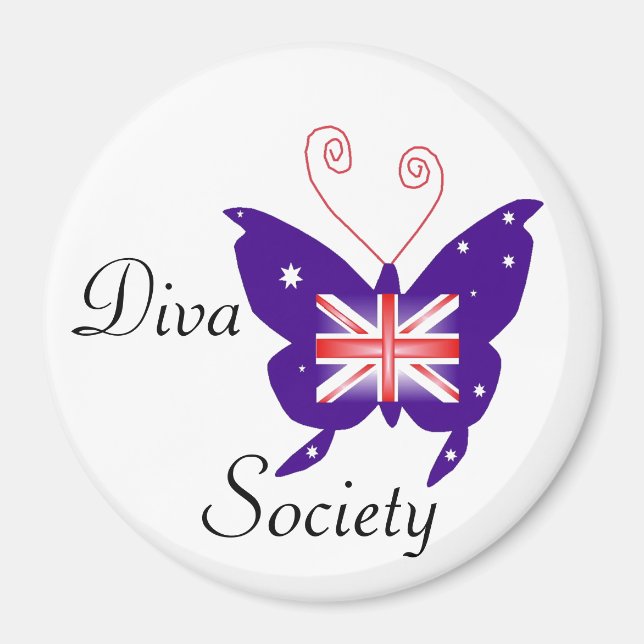Imán Sociedad Británica de Mariposas (Frente)