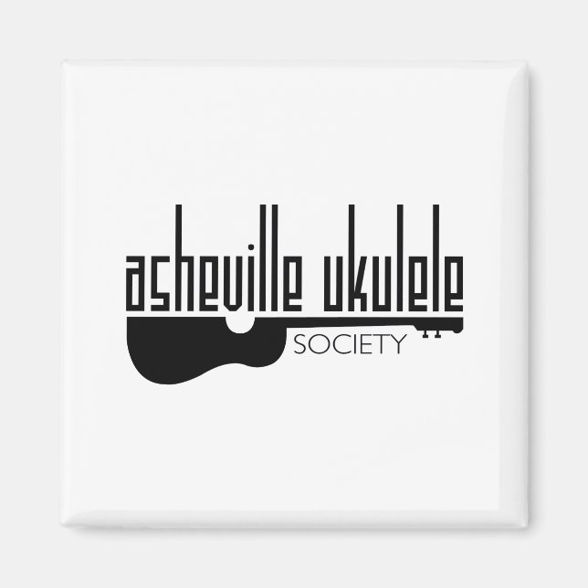Imán Sociedad de Asheville Ukulele (Frente)