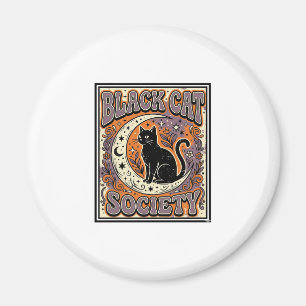 Imán Sociedad del Gato Negro Gato Negro Arte Vectorial