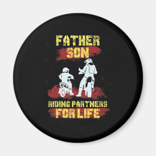 Imán Socios del montar a caballo del hijo del padre del