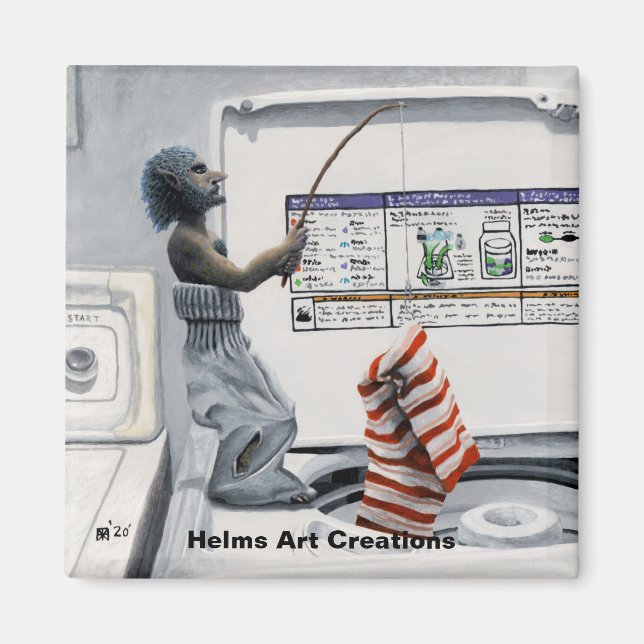 Imán Sock Crimen Criminal Pesca Crimen Fantasía Magnet  (Frente)