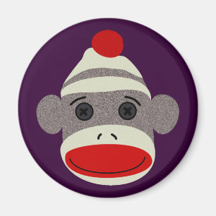 Imán Sock Monkey Face