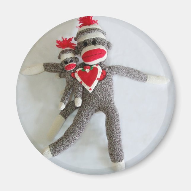 Imán Sock Monkey Love #1 (Frente)