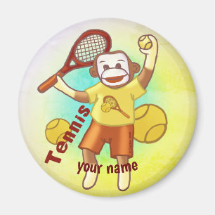 Imán Sock Monkey Tennis Magner