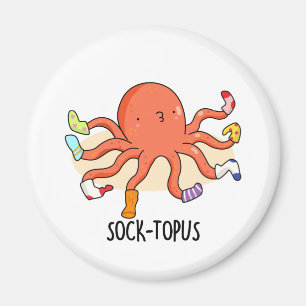 Imán Socktopus Divertido Octopus Con Un Pun De Calcetin