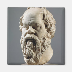 Imán Sócrates, cabeza de mármol, copia de un bronce d