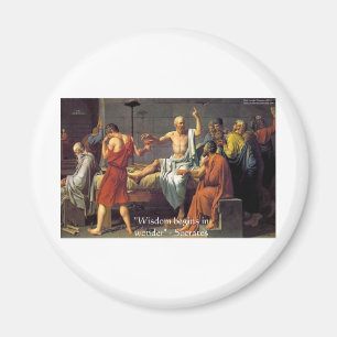 Imán Sócrates "Sabiduría/Maravilla" Ofertas Tees & Card