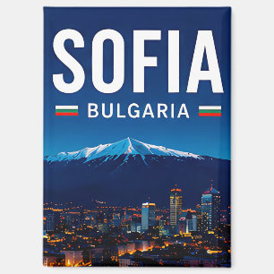 Imán 🧲 Sofía Bulgaria Noche Ciudad Vacación Memoria 🌃