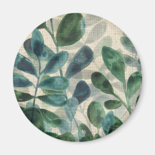 Imán Sofisticación verde: hojas tropicales