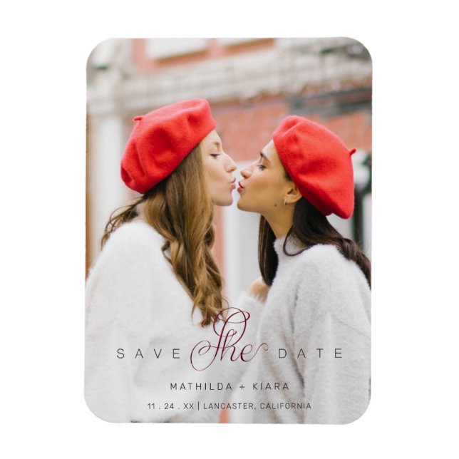 Imán Sofisticada pareja de Personalizados fotográficos  (Vertical)