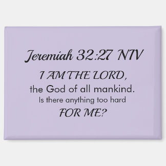 Imán Soft Purple Inspirational Bible Verse Power of God