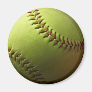 Imán Softball amarillo mini