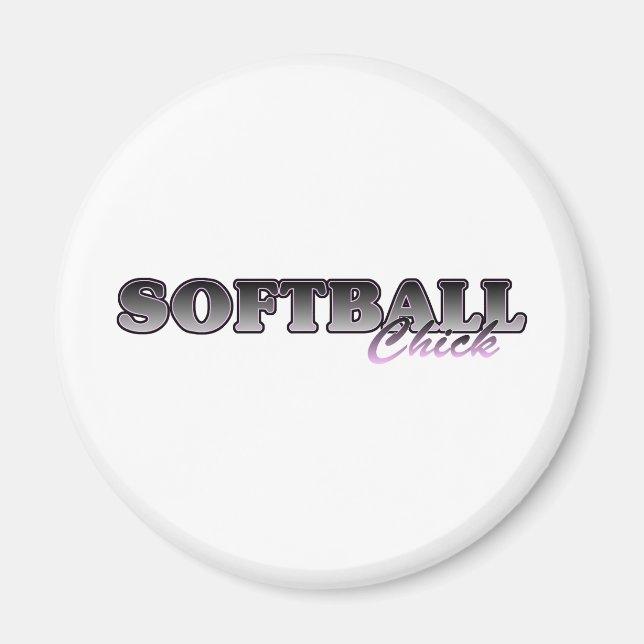 Imán Softball Chick (Frente)