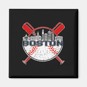 Imán Softbol Béisbol Vintage Boston Para Hombres Y Muje