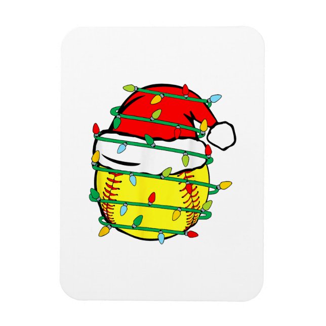 Imán Softbol de Navidad  (Vertical)