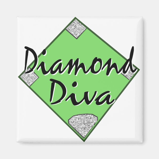 Imán Softbol Diamond Diva (Frente)