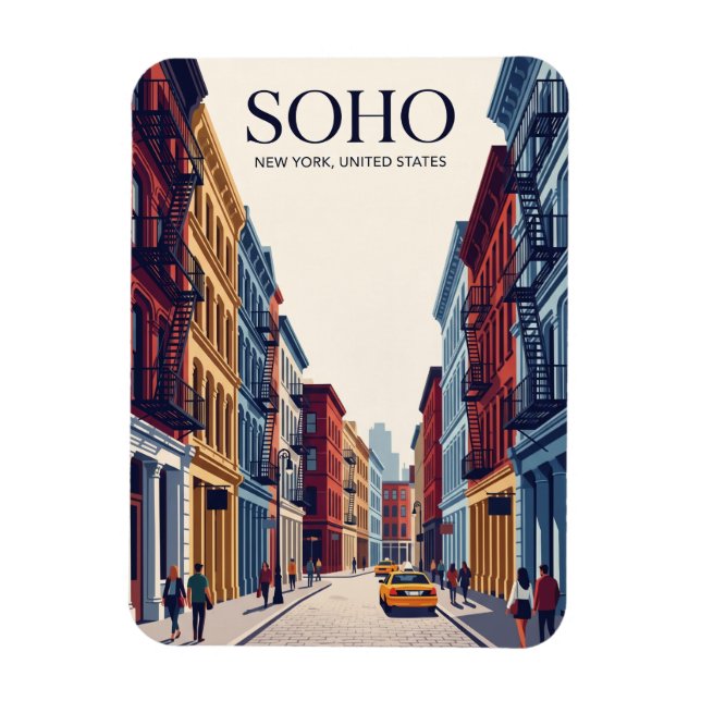Imán SoHo Estado de Nueva York (Vertical)