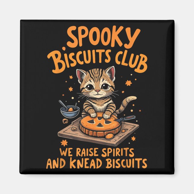 Imán Soky Biscuits Club Cat Funny Halloween (Frente)