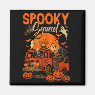 Imán Soky Halloween Squad Skeleton Driing Firetruck Ho