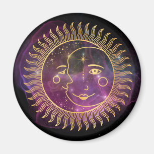 Imán Sol celeste púrpura y luna