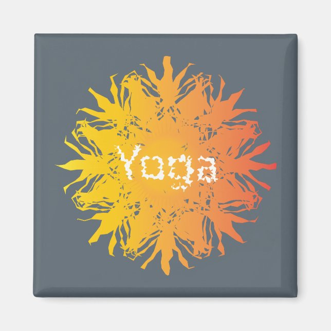 Imán Sol de yoga caliente (Frente)