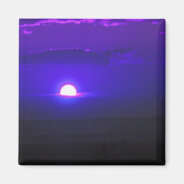 Imán Sol en las nubes (violeta) (Frente)