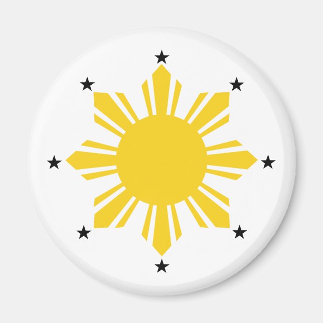 Imán Sol filipino | Sol filipino | PI Sun (Frente)