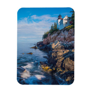 Imán Sol matutino En El Faro De Bass Harbour