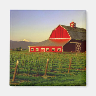 Imán Sol nocturno en un granero en Skagit de Washington