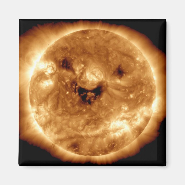 Imán Sol sonriente de observatorio solar de la NASA (Frente)