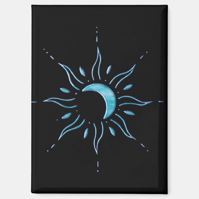 Imán Sol Turquesa  (Anverso)