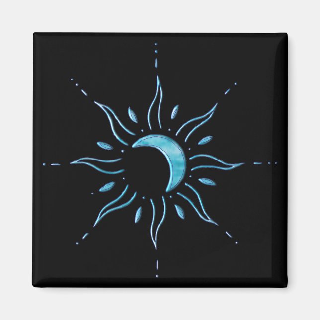 Imán Sol Turquesa  (Frente)