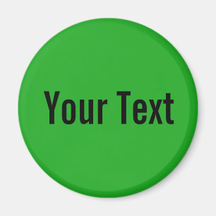Imán SOLAMENTE COLOR/verde de hierba + su texto
